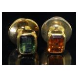 18kt Gold (2) Natural Tourmaline Antique Pen
