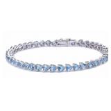 Beautiful 16.00 ct Aquamarine Heart Bracelet