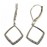 10kt Gold Brilliant 1/4 ct Diamond Dangle Earrings