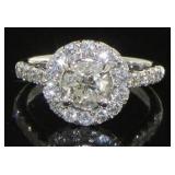 14K White Gold 2.01 ct Round Diamond Ring