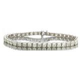 10kt White Gold 8.00 ct Diamond Bracelet