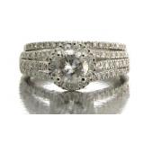 14kt Gold 1.77 ct Round Cut Diamond Bridal Set
