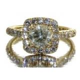 14kt Yellow Gold 1.72 ct Round Diamond Ring