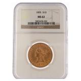1895 MS62 Liberty Head $10.00 Gold Eagle