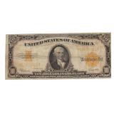 Series 1922 Large $10 United States Gold Coin Note
