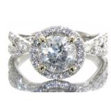 14kt Gold Brilliant Round 2.18 ct Diamond Ring
