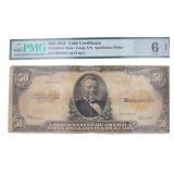 Series 1922 Large $50 United States Gold Coin Note