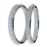 14kt Gold Brilliant 1.50 ct Diamond Hoops