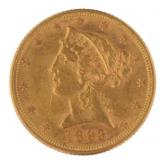 1893 Liberty Head $5.00 Gold Half Eagle