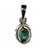 Vintage Style Oval Abalone Necklace