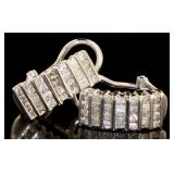10kt Gold Channel Set 1.25 ct Diamond Earrings