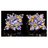 14kt Gold Natural 2.12 ct Tanzanite Earrings