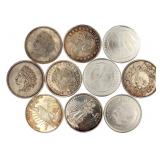 One Ounce: .999 Fine Silver Vintage Coins