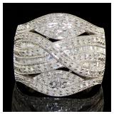 Brilliant 1.00 ct Round & Baguette Diamond Ring