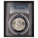 1961 D - PCGS MS63 FBL Franklin Silver Dollar