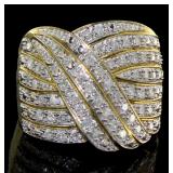 Brilliant 1/2 ct Diamond Wave Ring