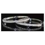 14kt Gold Brilliant 1.00 ct XL Diamond Earrings