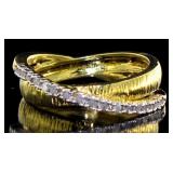 Brilliant 1/4 ct Diamond Wave Ring