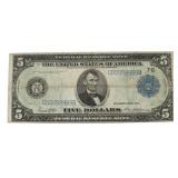 Series 1914 Large $5.00 Federal Reserve Note