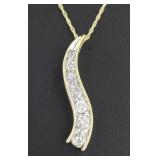 10kt Gold 3/4 ct Diamond Journey Necklace
