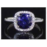 Cushion Cut 2.43 ct Tanzanite Designer Ring
