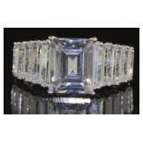 Radiant Cut 2.50 ct White Topaz Designer Ring