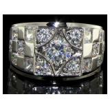 Quality 1.50 ct White Topaz Designer RIng