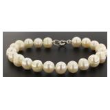 Genuine 8 mm Cultured Pearl 7.5" Bracelet