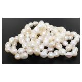 Genuine 50" White Baroque 9 mm Pearl Necklace