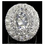 Natural 8.86 ct White Petalite Cocktail Ring