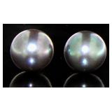 14kt Gold 8 mm Tahitian Pearl Earrings