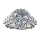 14kt Gold 5.61 ct Brilliant Round Diamond Ring