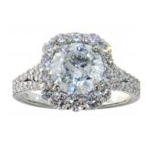 14kt Gold Brilliant Round 2.92 ct Diamond Ring