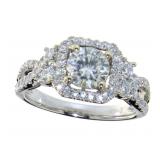 14K White Gold 1.60 ct Round Diamond Ring
