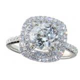 14K White Gold 2.00 ct Round Diamond Ring
