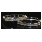 Stunning 1.00 ct Baguette Diamond Hoop Earrings