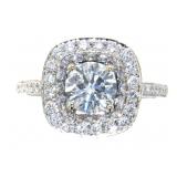 14K White Gold 1.81 ct Round Diamond Ring