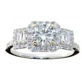 14K White Gold 1.67 ct Round Diamond Ring