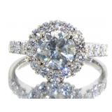 14K White Gold 2.36 ct Round Diamond Ring