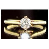 14kt Gold Brilliant 2/5 ct Diamond Solitaire Ring