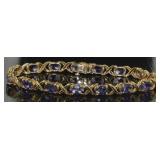 14kt Gold Natural 4.25 ct Tanzanite Bracelet