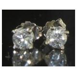 14kt Gold Brilliant 1/2 ct Diamond Stud Earrings