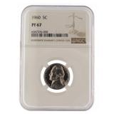 1960 PF67 GEM Jefferson Proof Nickel