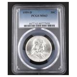 1959 D - PCGS MS63 Franklin Silver Dollar