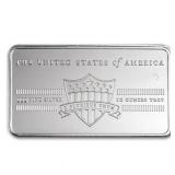 1010 Ounce: E Pluribus Unum/Shield .999 Silver Bar