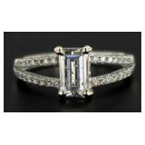 14kt Gold 1.53 ct Emerald Cut Diamond Ring