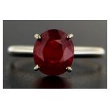 14kt Gold Natural 2.72 ct Ruby Solitaire Ring