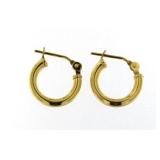 14kt Gold 11.00 mm Huggie Hoop Earrings