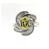 Radiant 3.50 ct Canary Yellow Dinner Ring