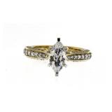 Marquise Cut 1.00 ct White Topaz Solitaire Ring